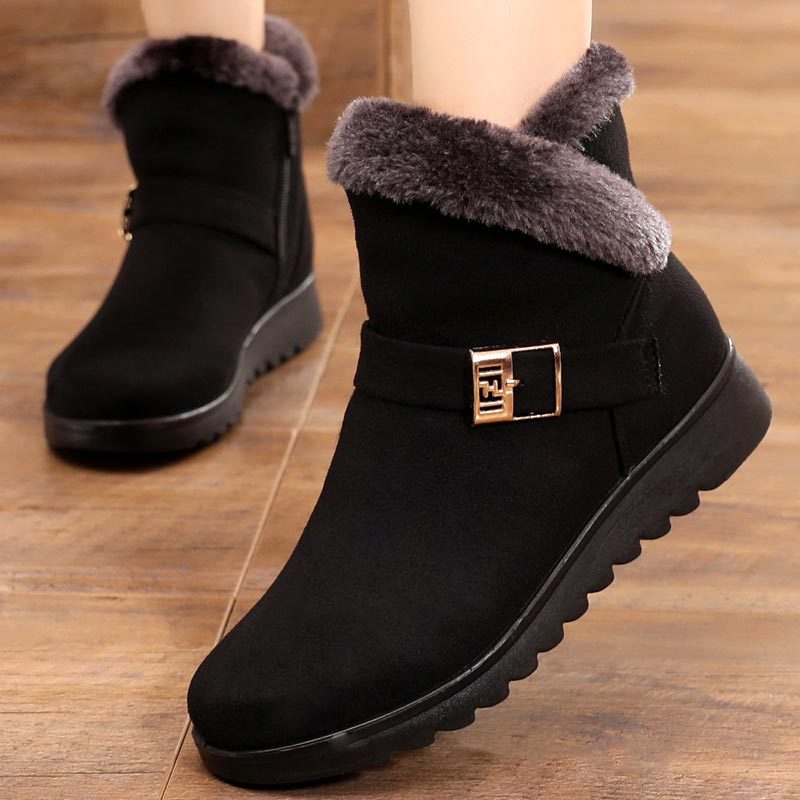 Bottes chaudes femme confort