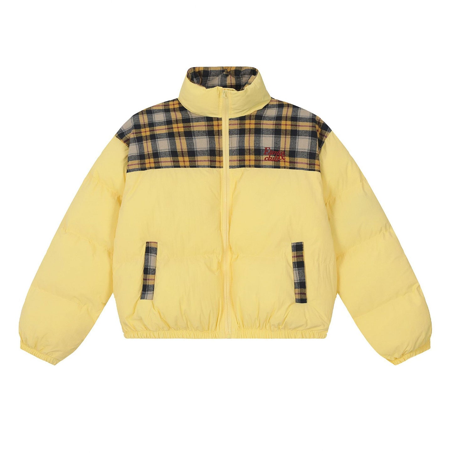 Manteau coton plaid élégant