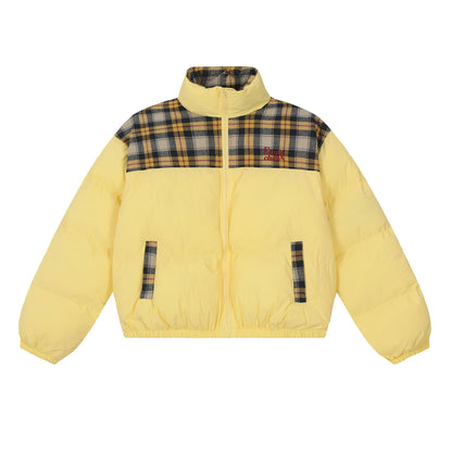 Manteau coton plaid élégant