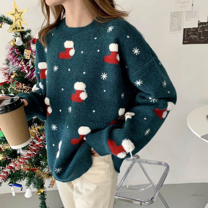 Pull de Noël pour femmes, pull tricoté pour femmes.