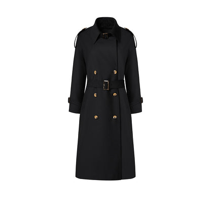 Manteau long femme à col ajustable