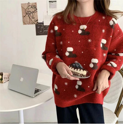 Pull de Noël pour femmes, pull tricoté pour femmes.