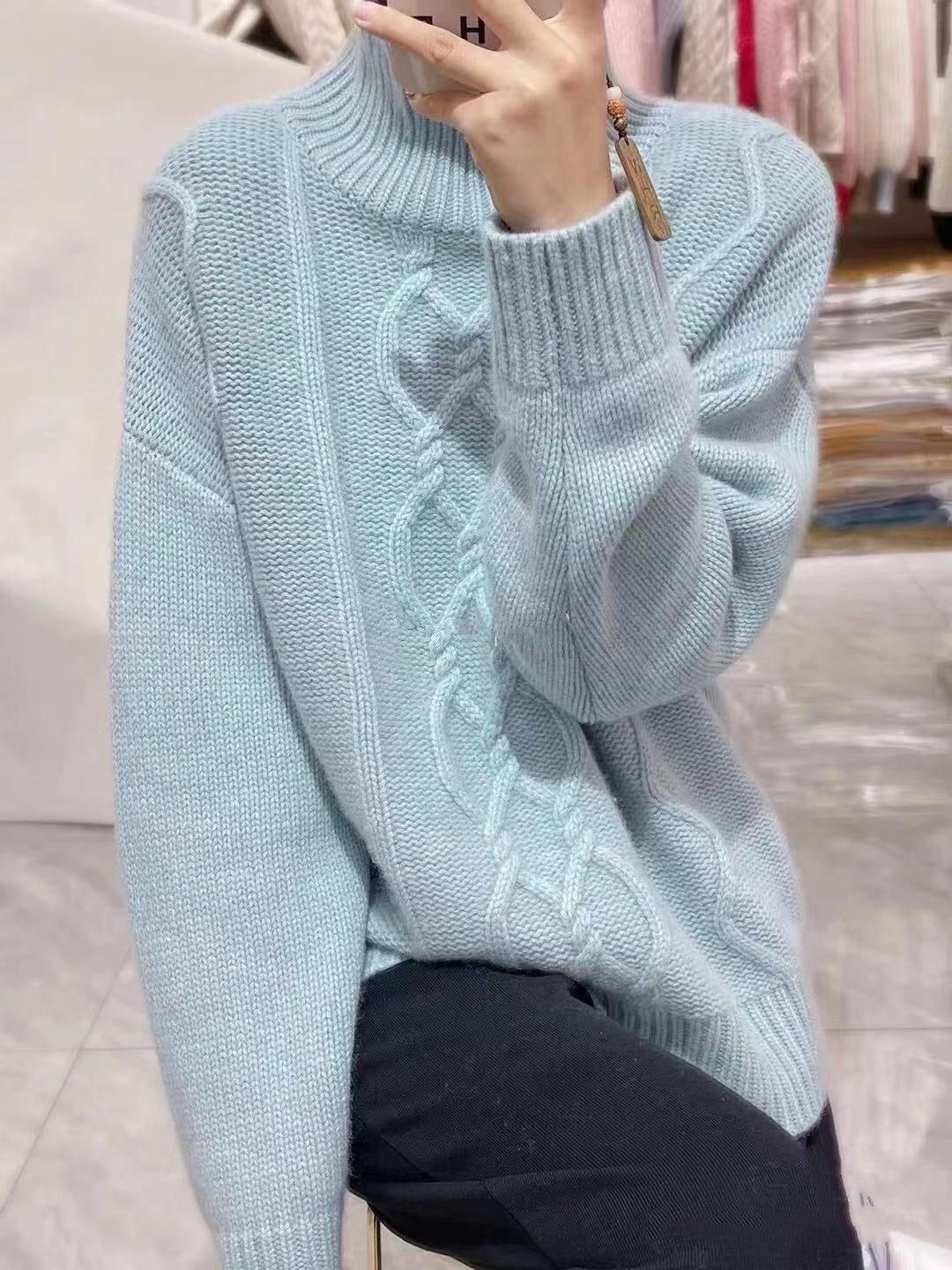 Pull femme en laine épaisse