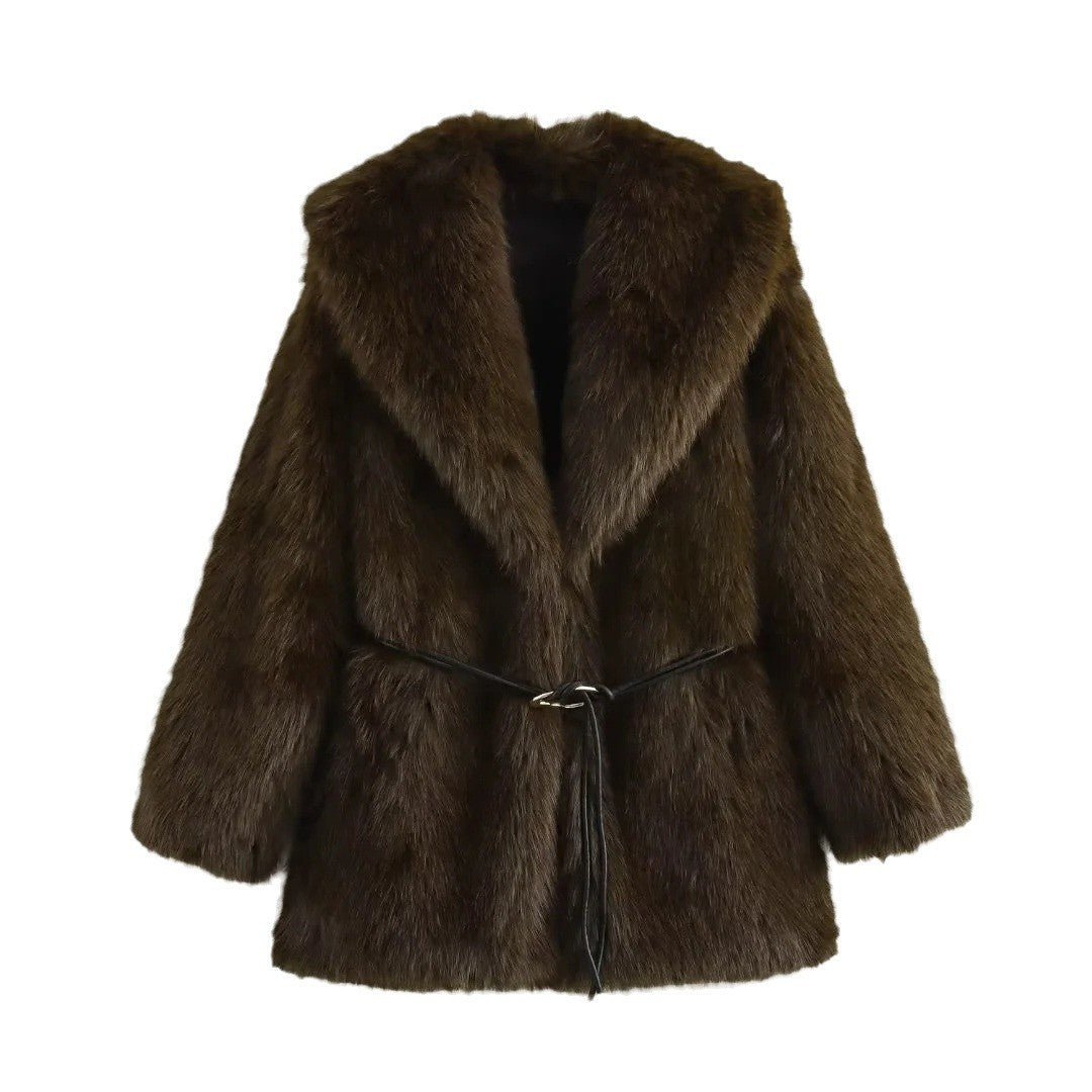 Manteau chaud en faux fur