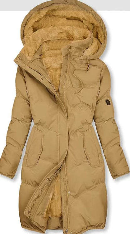 Manteau femme avec col et poches en cachemire