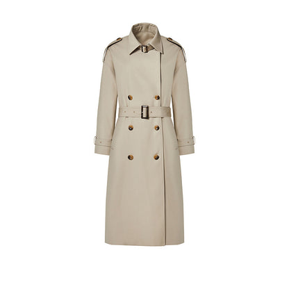 Manteau long femme à col ajustable