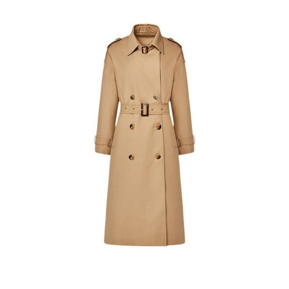 Manteau long femme à col ajustable