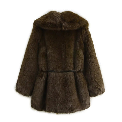 Manteau chaud en faux fur