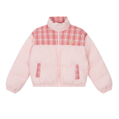 Manteau coton plaid élégant