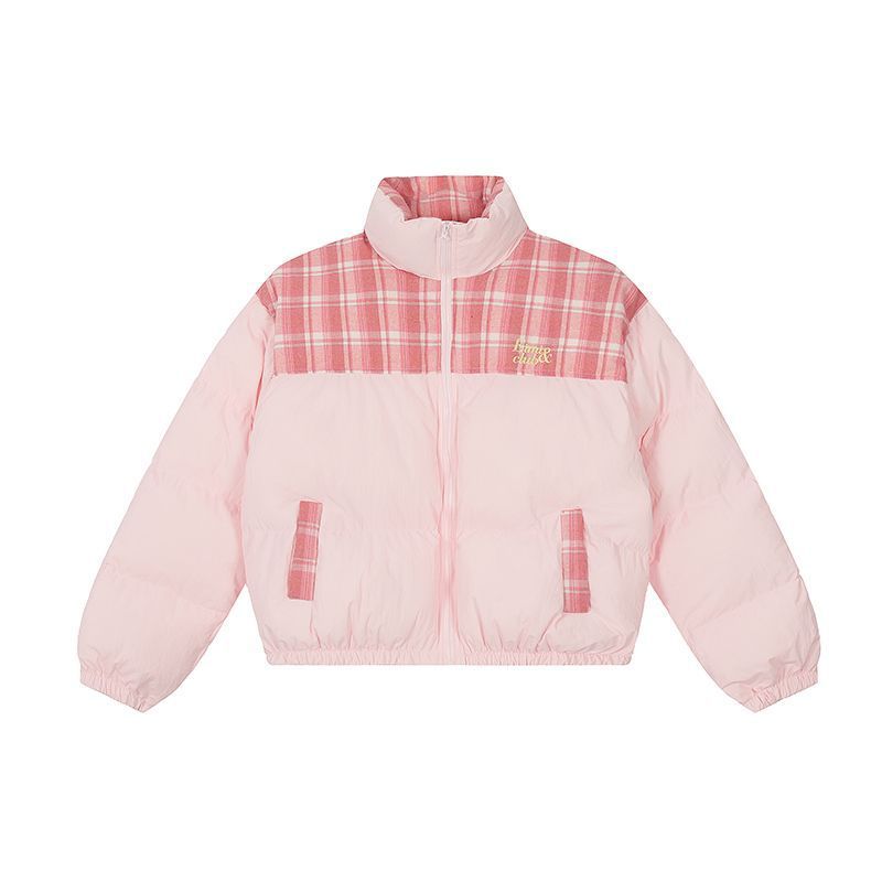 Manteau coton plaid élégant